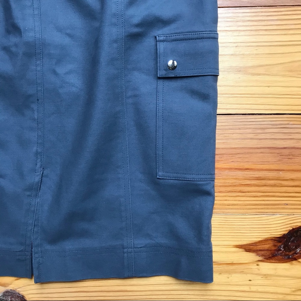 Talbots Grey Stretch Basic Pencil Skirt, Euc, 6 - image 2